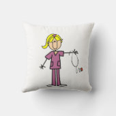 ブロンドのメスの棒の姿のナース クッション (裏面)