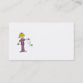 ブロンドのメスの棒の姿のナース 名刺 (裏面)