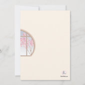 ブロンドのヨガの女の子の招待状 招待状 (裏面)