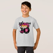 ブロンドのロックスターの女の子 Tシャツ (正面フル)