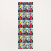 ブロンドの人魚と赤い尾サンダー_コーブ ヨガマット (裏面)