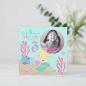 ブロンドの人魚の第3誕生日 招待状 (スタンド正面)