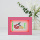 ブロンドの人魚メリークリスマスの葉書 シーズンポストカード (スタンド正面)