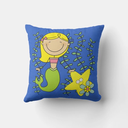 ブロンドの人魚 クッション (裏面)