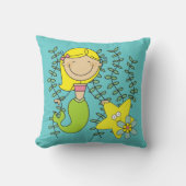 ブロンドの人魚 クッション (正面)