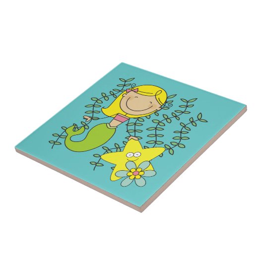 ブロンドの人魚 タイル (側面)