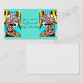 ブロンドの入れ墨のレディ・サンダー_コーブ 名刺 (正面/裏面)