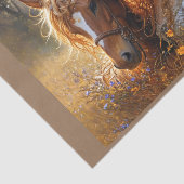 ブロンドの女の子と彼女の最愛の馬 – 薄葉紙 (詳細)