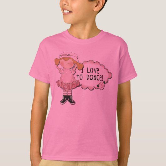 ブロンドの女の子のダンサーのTシャツおよびギフト Tシャツ (正面)