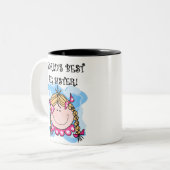 ブロンドの女の子の世界で最も最高のな姉 ツートーンマグカップ (正面左)