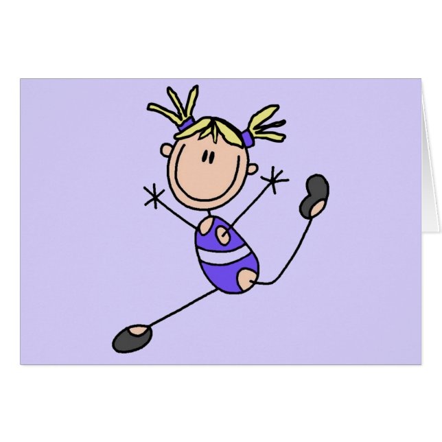 ブロンドの女の子の体育専門家のTシャツおよびギフト (正面横)