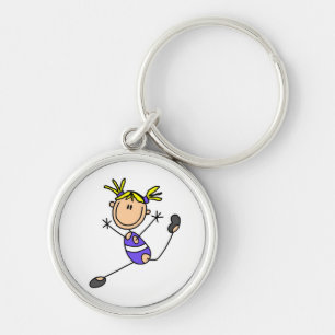 ブロンドの女の子の体育専門家のTシャツおよびギフト キーホルダー