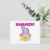 ブロンドの女の子の夏 ポストカード (スタンド正面)