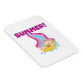 ブロンドの女の子の夏 マグネット (右側)