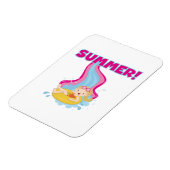 ブロンドの女の子の夏 マグネット (左側)