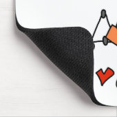 ブロンドの女の子スティックフィギュア私はサッカーのギフトが大好き マウスパッド (コーナー)