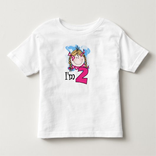 ブロンドの女の子I'm 2 トドラーTシャツ (正面)