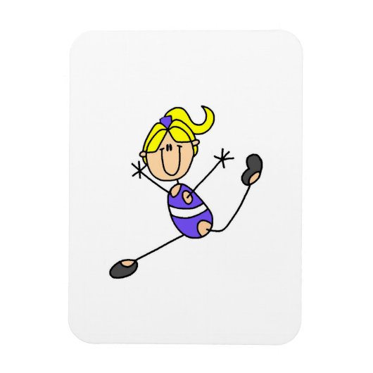 ブロンドの女子体操選手 マグネット (縦)