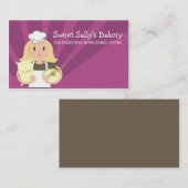 ブロンドの女性のベーキングのシェフの小麦粉の名刺 名刺 (正面/裏面)