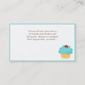 ブロンドの女性または水のカップケーキのパン屋かベーカリー2の名刺 名刺 (裏面)