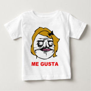 ブロンドの女性私Gustaの喜劇的な激怒の顔のミーム ベビーTシャツ