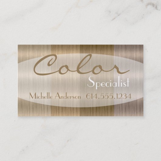 ブロンドの女性3の毛色のスタイルの名刺の陰 名刺 (正面)