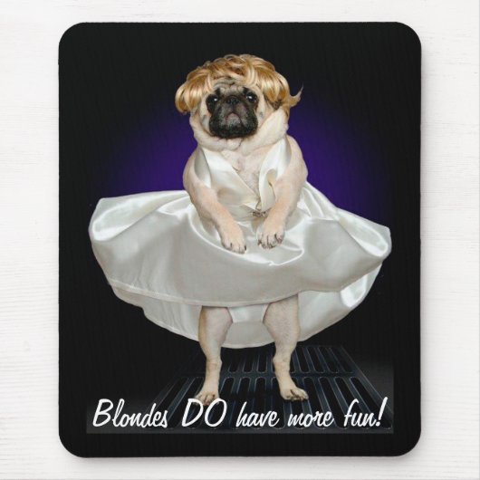 ブロンドの女性 マウスパッド (正面)