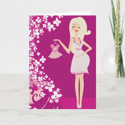 ブロンドの妊婦 案内状 (正面)