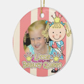 ブロンドの小さいビューティー・クイーンの記念品のオーナメント セラミックオーナメント (左)