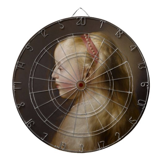 ブロンドの少女(ヤン・リヴェンス著) ダーツボード (正面)