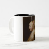 ブロンドの少女（ヤン・リヴェンス著） ツートーンマグカップ (正面左)