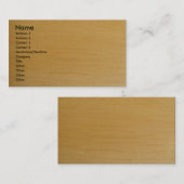 ブロンドの木製の名刺 名刺 (正面/裏面)