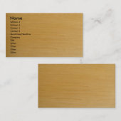 ブロンドの木製の名刺 名刺 (正面/裏面)