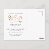 ブロンドの母は男の子の赤ちゃんシャワー招待状 ポストカード (裏面)