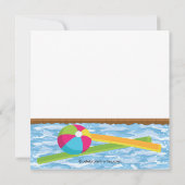 ブロンドの男の子の誕生日の夏のプールのパーティの招待状 招待状 (裏面)