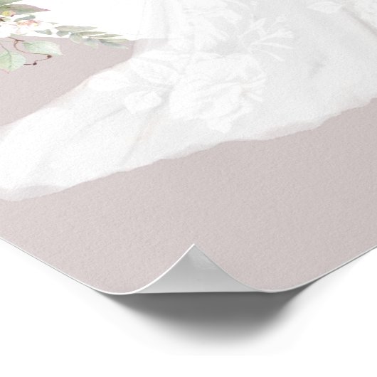 ブロンドの花嫁の結婚前お披露目歓迎サイン ポスター (角)