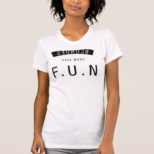 ブロンドのTシャツのおもしろいが増える Tシャツ (正面)