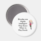 ブロンドは非常に知的である… マグネット (正面/裏面)