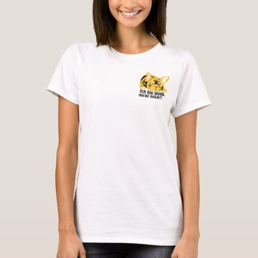 ブロンドは馬鹿じゃない! Tシャツ (正面)