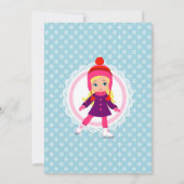 ブロンドアイススケーター誕生日パーティー 招待状 (裏面)