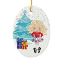 ブロンドアイリッシュダンサーウィンタークリスマスホリデー