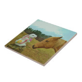 ブロンドイエローホース&イースターバニー タイル (側面)