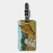 ブロンドイエローホース&イースターバニー ラゲッジタグ (正面縦)