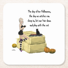 ブロンドウィッチピンアップガール紙コースター スクエアペーパーコースター