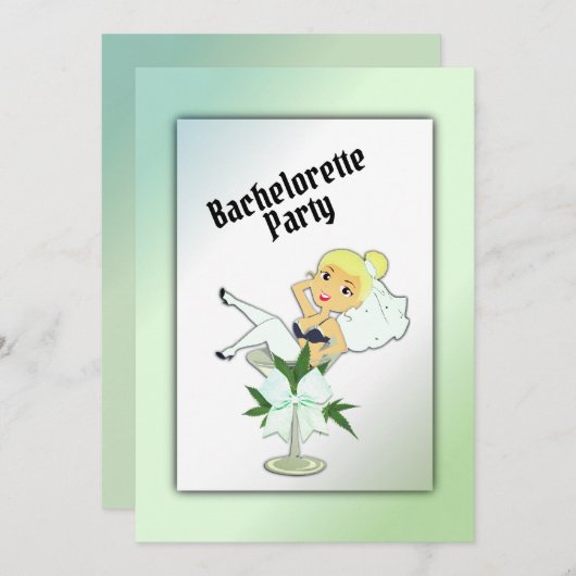 ブロンドウィードバチェロレッテ招待状 招待状 (正面/裏面)
