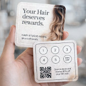ブロンドウェーブ高級ヘアスタジオ報酬QRコード スクエア名刺