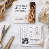 ブロンドウェーブ高級ヘアスタジオ報酬QRコード スクエア名刺