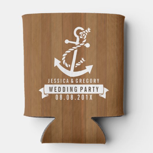 ブロンドウッドストライプズ白航海の艇いかり 缶クーラー (裏面)