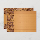ブロンドウッド&ヴィンテージブラウンレースサンキューカード サンキューカード (正面/裏面)