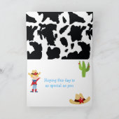 ブロンドカウボーイウェスタンバースデーパーティー カード (内部)